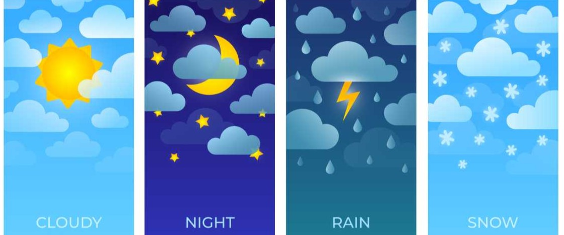 Aerial view of Preikestolen (Pulpit Rock) crowded with hikers above mirror-calm Lysefjord, with mountains and blue sky reflected in the water.